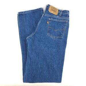 Vintage Levi's 517 Jeans Men's 30x33 (33x34) Denim Faded USA Made Orange Tab 70s
